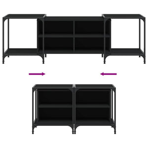Schwarzer TV-Schrank 153 cm
