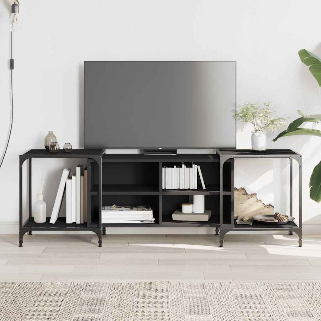 Schwarzer TV-Schrank 153 cm