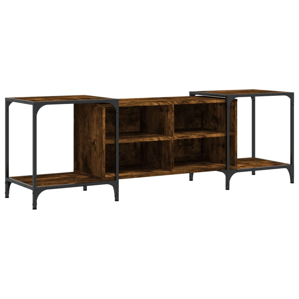 Meuble TV vidaXL chêne fumé 153x37x50 cm aggloméré