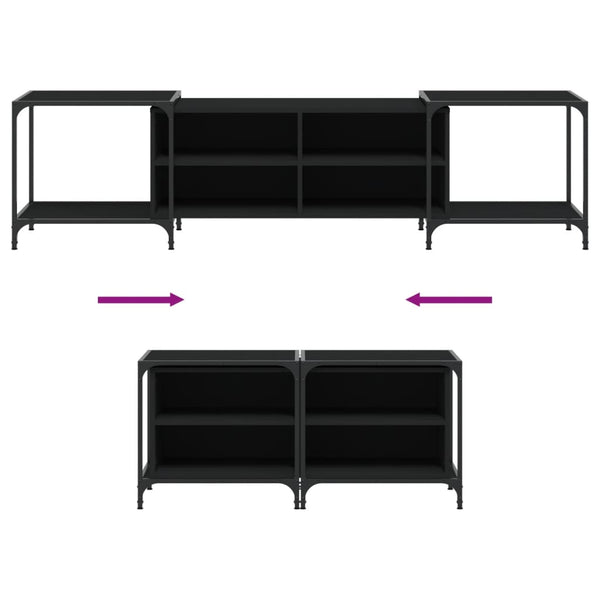 Schwarzer TV-Schrank 203 cm