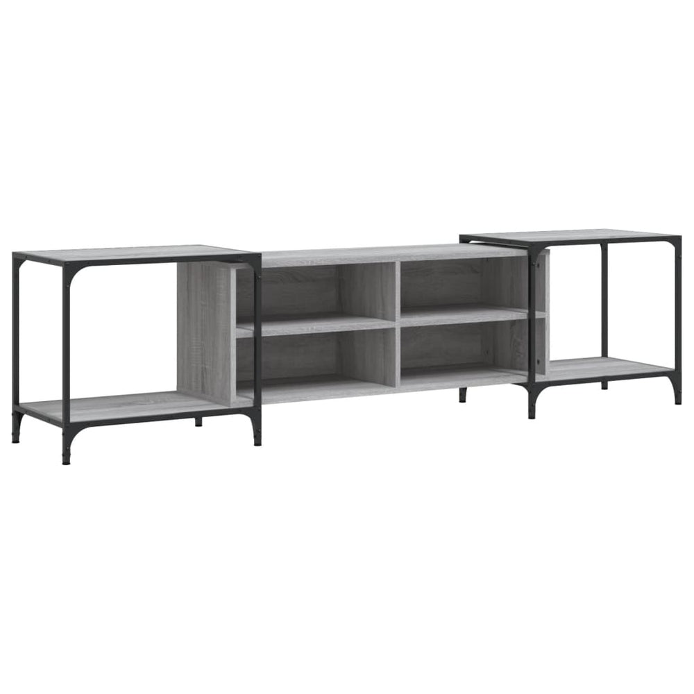 vidaXL TV Cabinet Sonoma Grey 203x37x50 cm Engineered Wood