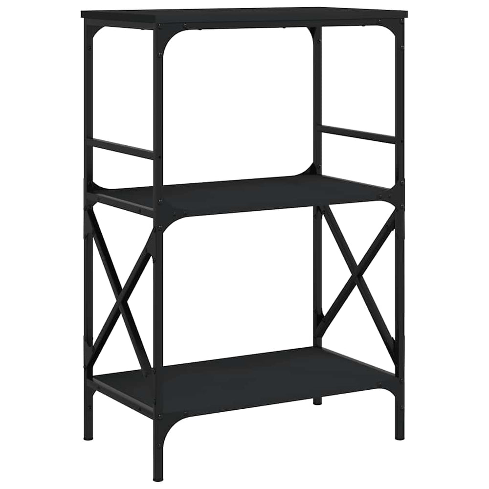 vidaXL Bibliothèque 3 étagères Noir 59x35x90,5 cm Aggloméré