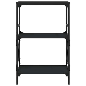 Schwarzes Bücherregal mit 3 Böden