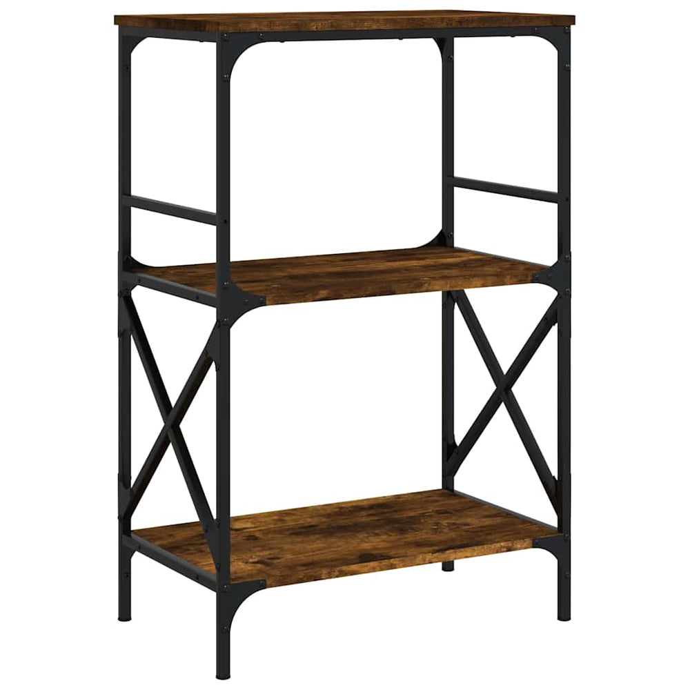 vidaXL Étagère à livres 3 niveaux chêne fumé 59x35x90,5 cm bois d'ingénierie