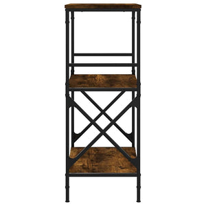 Bücherregal Räuchereiche, 3 Böden, 90,5 cm hoch