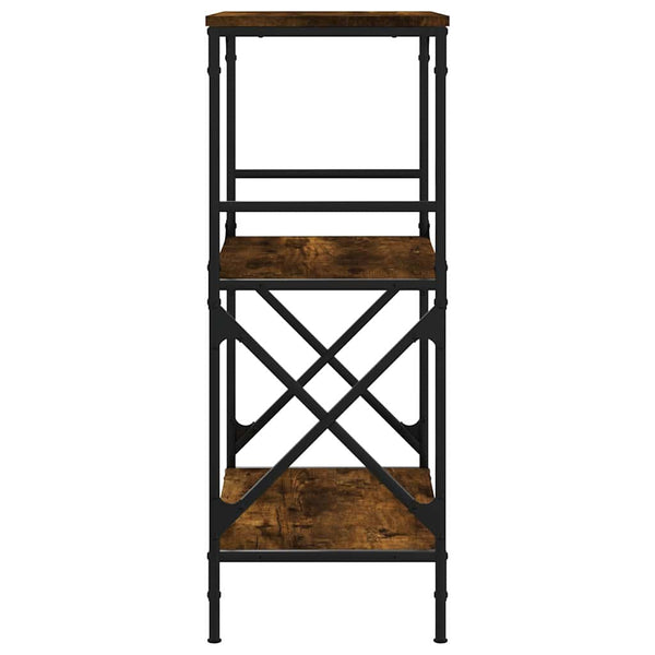 Bücherregal Räuchereiche, 3 Böden, 90,5 cm hoch