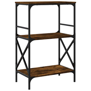 Bücherregal Räuchereiche, 3 Böden, 90,5 cm hoch