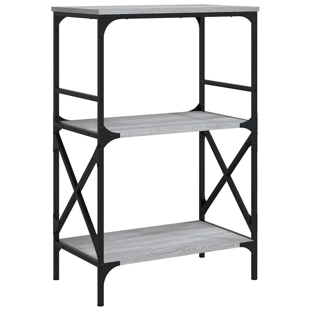 vidaXL Bibliothèque 3 étagères Gris Sonoma 59x35x90,5 cm Bois d'ingénierie
