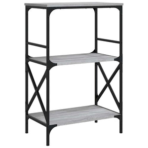 Bücherregal Grau Sonoma, 3 Böden