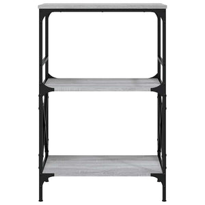 Bücherregal Grau Sonoma, 3 Böden