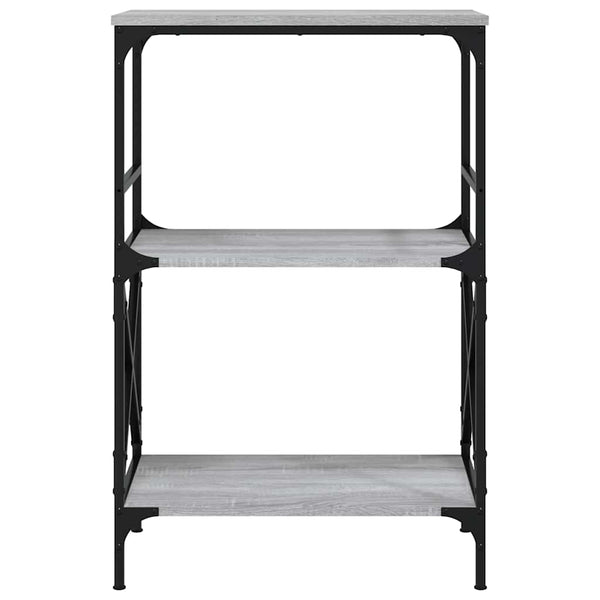 Bücherregal Grau Sonoma, 3 Böden