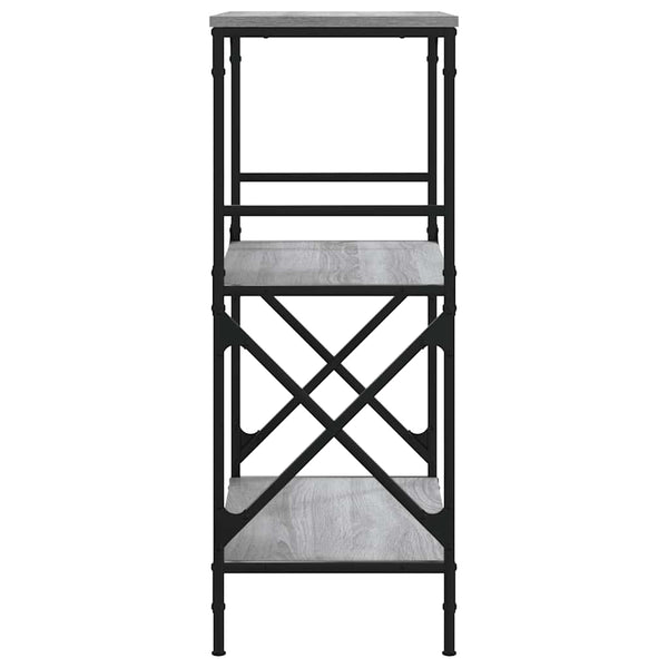Bücherregal Grau Sonoma, 3 Böden