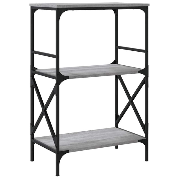 Bücherregal Grau Sonoma, 3 Böden