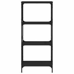Schwarzes Bücherregal mit 4 Böden