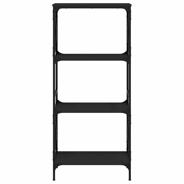 Schwarzes Bücherregal mit 4 Böden