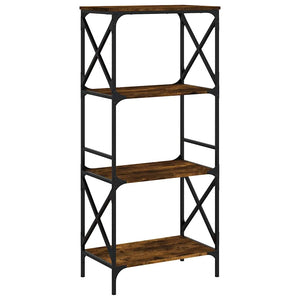Bücherregal Räuchereiche, 4 Böden, 132cm hoch
