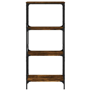Bücherregal Räuchereiche, 4 Böden, 132cm hoch