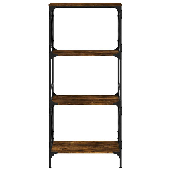 Bücherregal Räuchereiche, 4 Böden, 132cm hoch