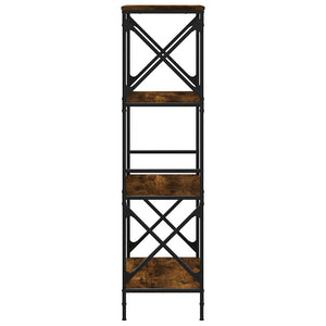 Bücherregal Räuchereiche, 4 Böden, 132cm hoch