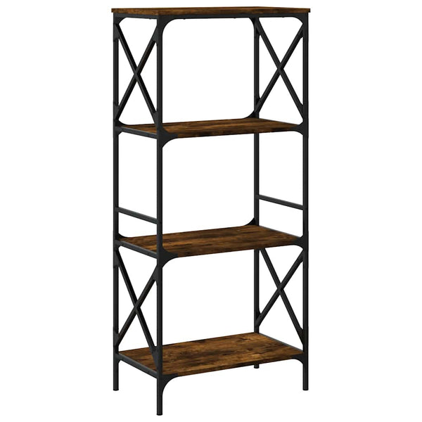 Bücherregal Räuchereiche, 4 Böden, 132cm hoch