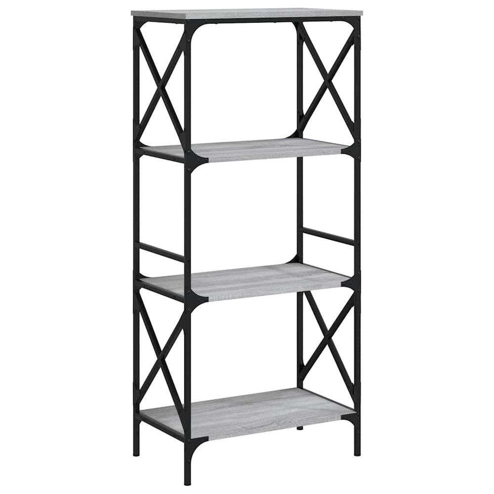 vidaXL Bibliothèque à 4 niveaux Gris Sonoma 59x35x132 cm Bois d'ingénierie