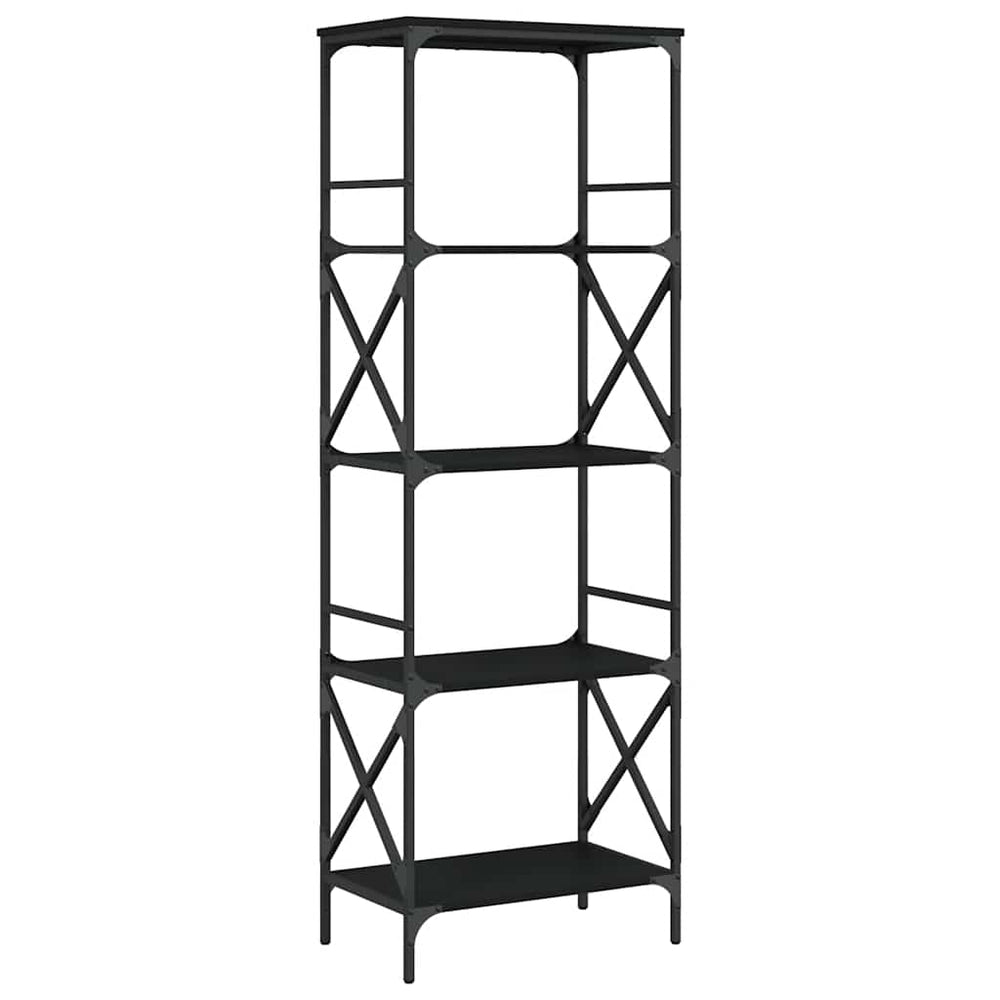 vidaXL Bibliothèque 5 étagères noir 59x35x171 cm aggloméré