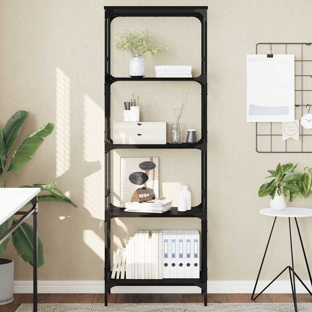 vidaXL Bibliothèque 5 étagères noir 59x35x171 cm aggloméré