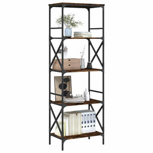 Bücherregal Räuchereiche, 5 Böden, 171 cm hoch
