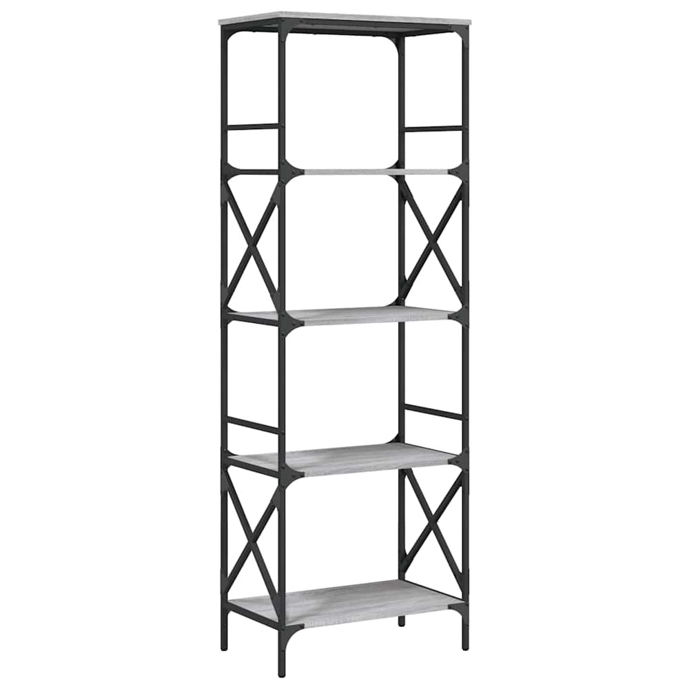 Bücherregal Grau Sonoma 5 Böden 171 cm