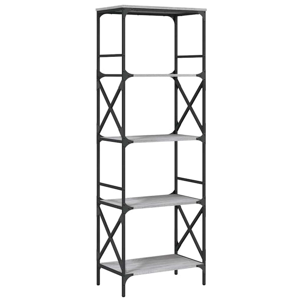 Bücherregal Grau Sonoma 5 Böden 171 cm