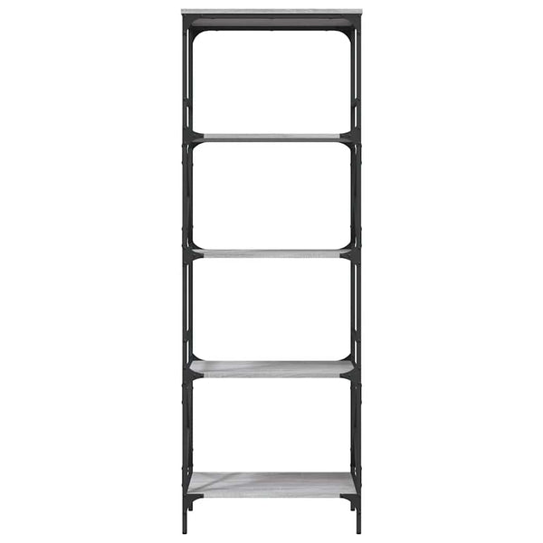 Bücherregal Grau Sonoma 5 Böden 171 cm