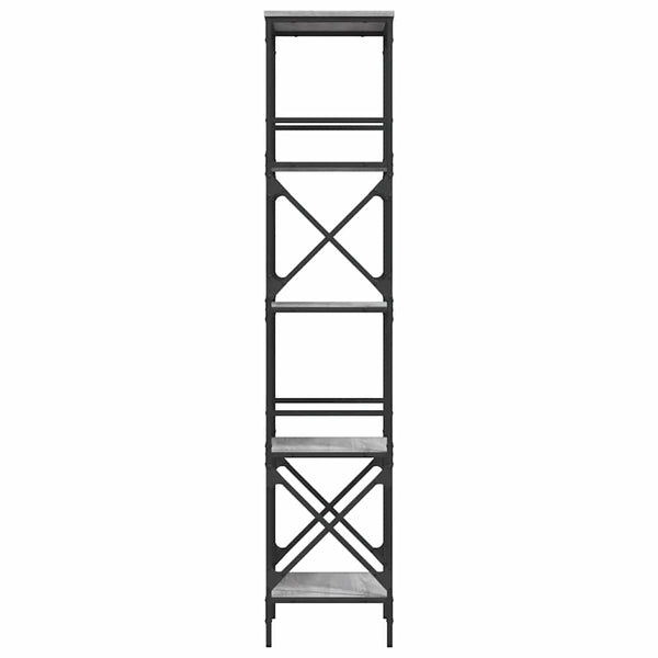 Bücherregal Grau Sonoma 5 Böden 171 cm