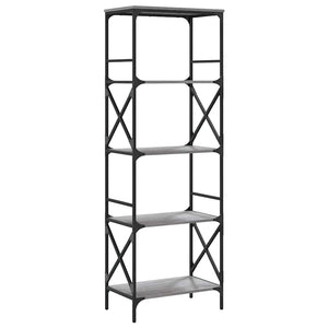 Bücherregal Grau Sonoma 5 Böden 171 cm