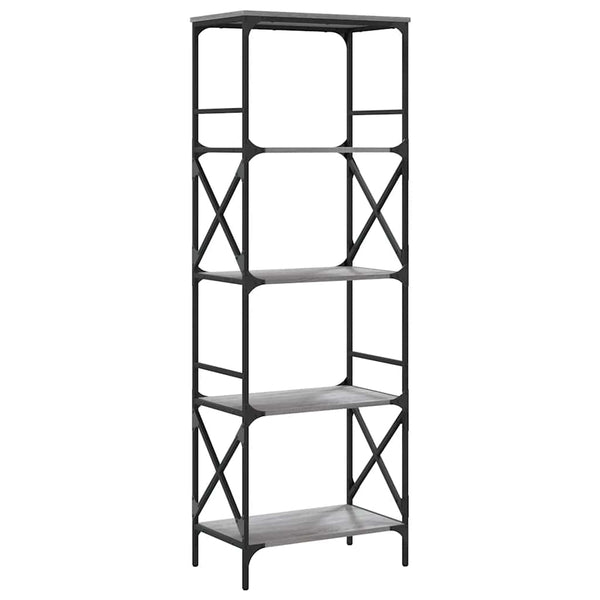 Bücherregal Grau Sonoma 5 Böden 171 cm