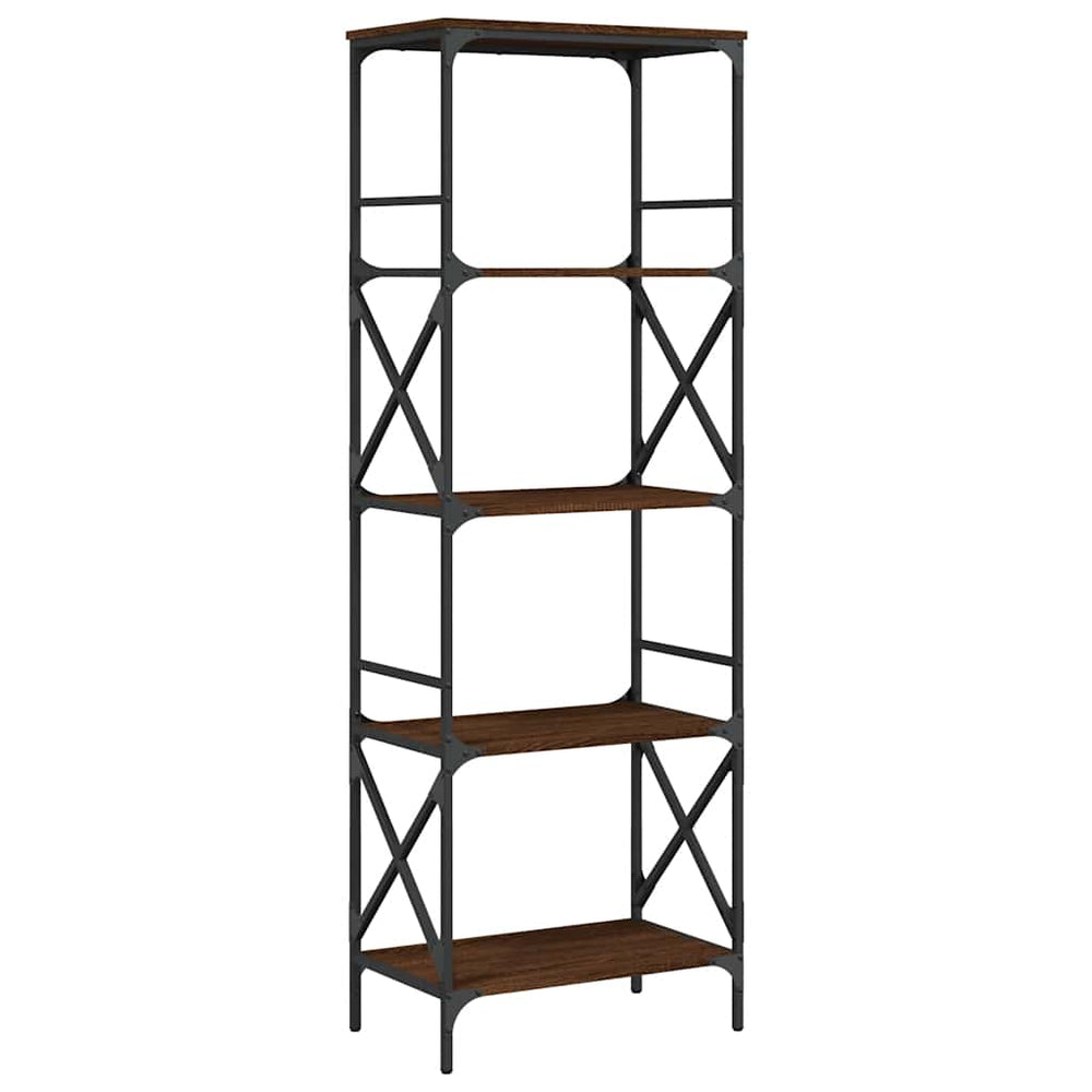 vidaXL Étagère à Livres 5 Tablettes Chêne Marron 59x35x171 cm Bois d'ingénierie