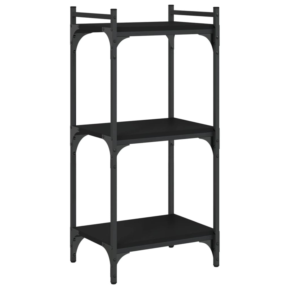 vidaXL Étagère à Livres 3 Niveaux Noir 40x30x86 cm Bois d'ingénierie