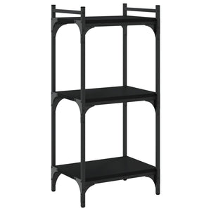 Schwarzes Bücherregal mit 3 Böden