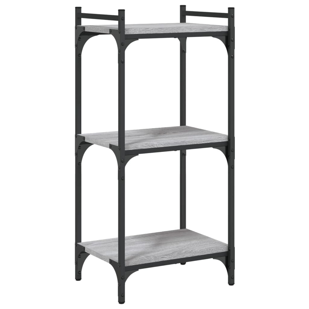 vidaXL Étagère à livres 3 niveaux Gris Sonoma 40x30x86 cm Bois d'ingénierie