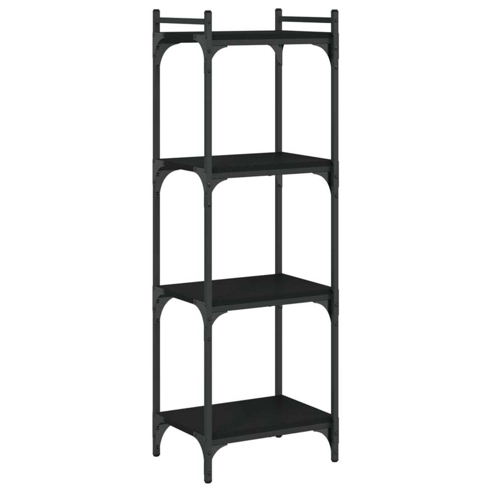 vidaXL Bibliothèque à 4 niveaux Noir 40x30x120 cm Bois d'ingénierie