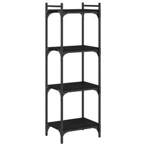 Schwarzes Bücherregal mit 4 Böden