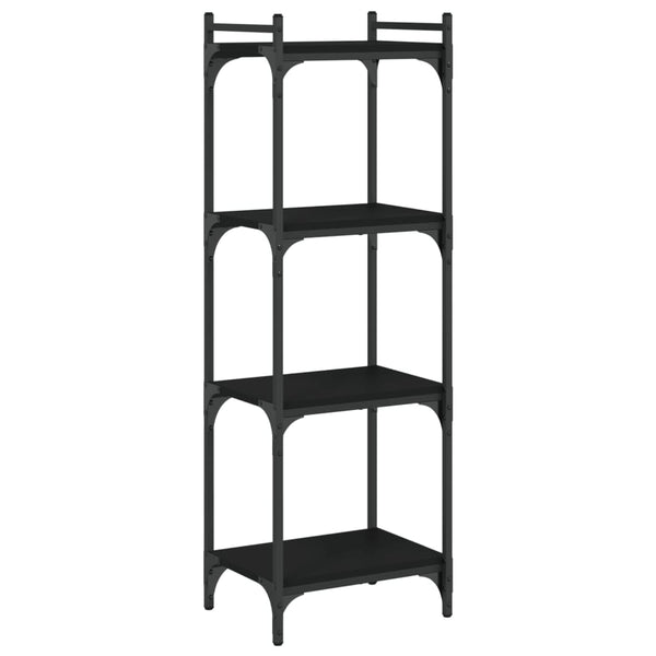 Schwarzes Bücherregal mit 4 Böden
