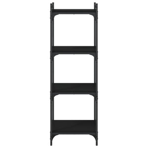 Schwarzes Bücherregal mit 4 Böden
