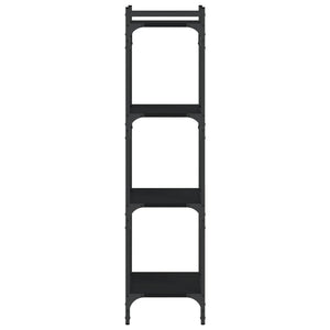 Schwarzes Bücherregal mit 4 Böden