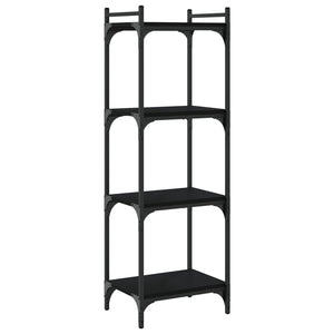 Schwarzes Bücherregal mit 4 Böden