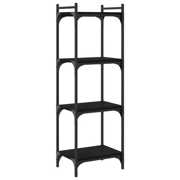 Schwarzes Bücherregal mit 4 Böden