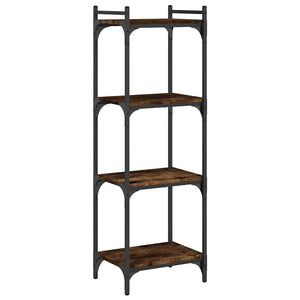 Bücherregal Räuchereiche, 4 Böden, 120 cm hoch