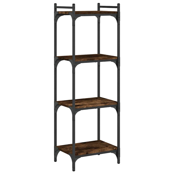 Bücherregal Räuchereiche, 4 Böden, 120 cm hoch