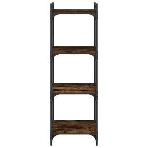 Bücherregal Räuchereiche, 4 Böden, 120 cm hoch
