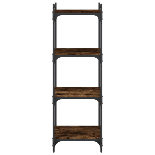 Bücherregal Räuchereiche, 4 Böden, 120 cm hoch