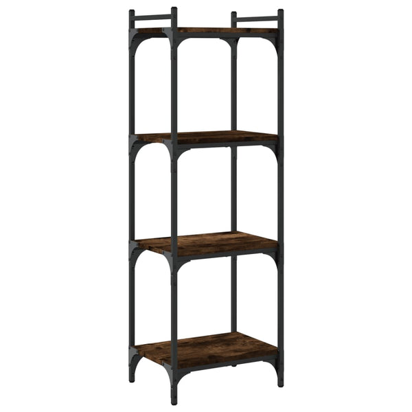 Bücherregal Räuchereiche, 4 Böden, 120 cm hoch